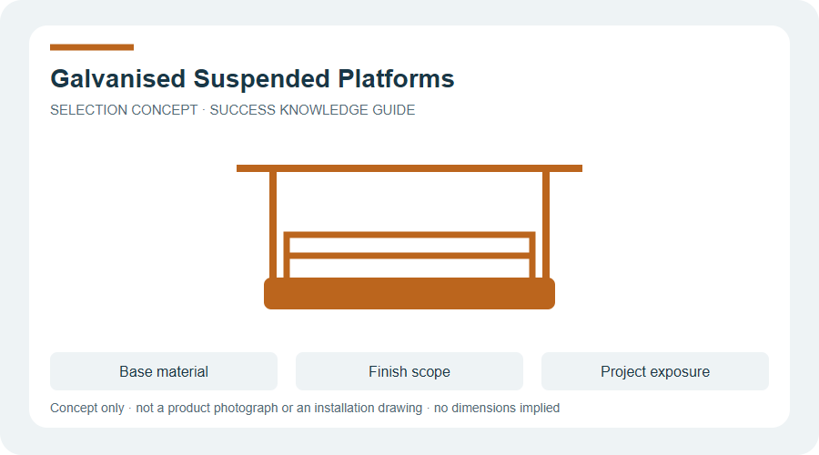 Concept guide: Galvanised or Aluminium Platform: Specify the Finish