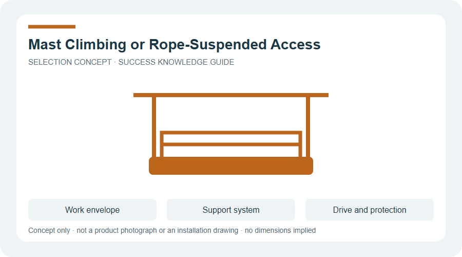 Concept guide: Mast Climbing or Rope-Suspended Access: Compare the Site Brief